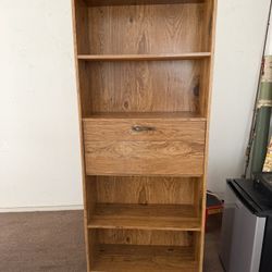Bookcase With Hidden Drop-Down Storage