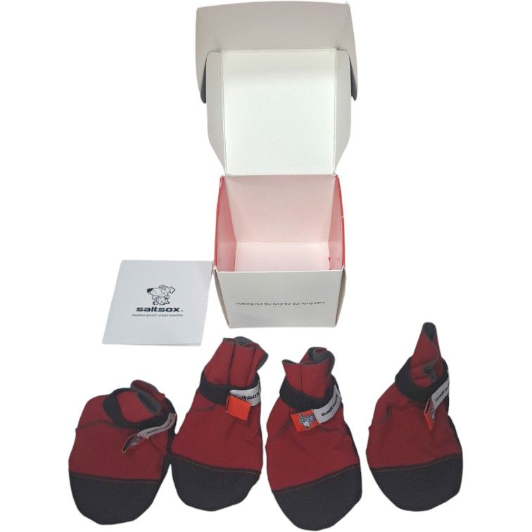 Saltsox Weatherproof Urban Dog Booties Large Red MADE IN USA ๐บ๐ธ