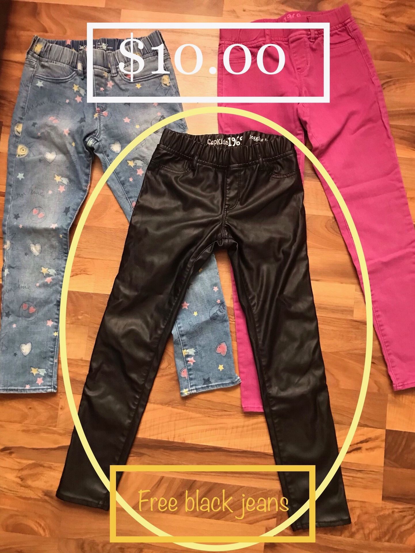 Girls Jeans. Sizes 8,10,10. Kids clothes.