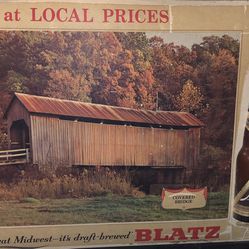 2 Vintage Blatz Signs Great Midwest
