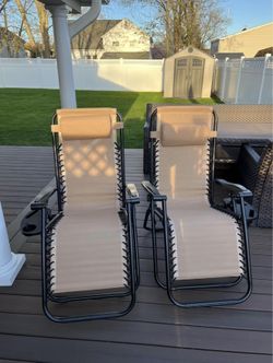 Zero Gravity Lounge Chairs - Set of 2 - BRAND NEW!!