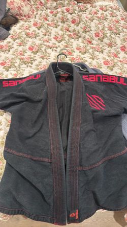 SANABUL Gi.  A2.  Black with red stitching