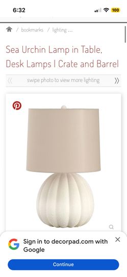 Crate And Barrel Sea Urchin Lamp
