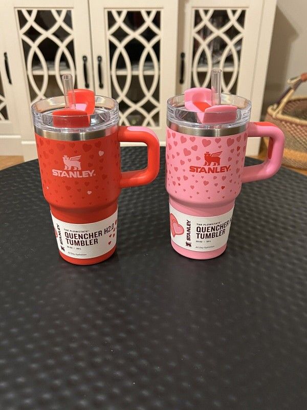 Stanley Cup Valentine’s Day 2025 Ruby Red & Sweet Hearts 20 oz 2 Pack