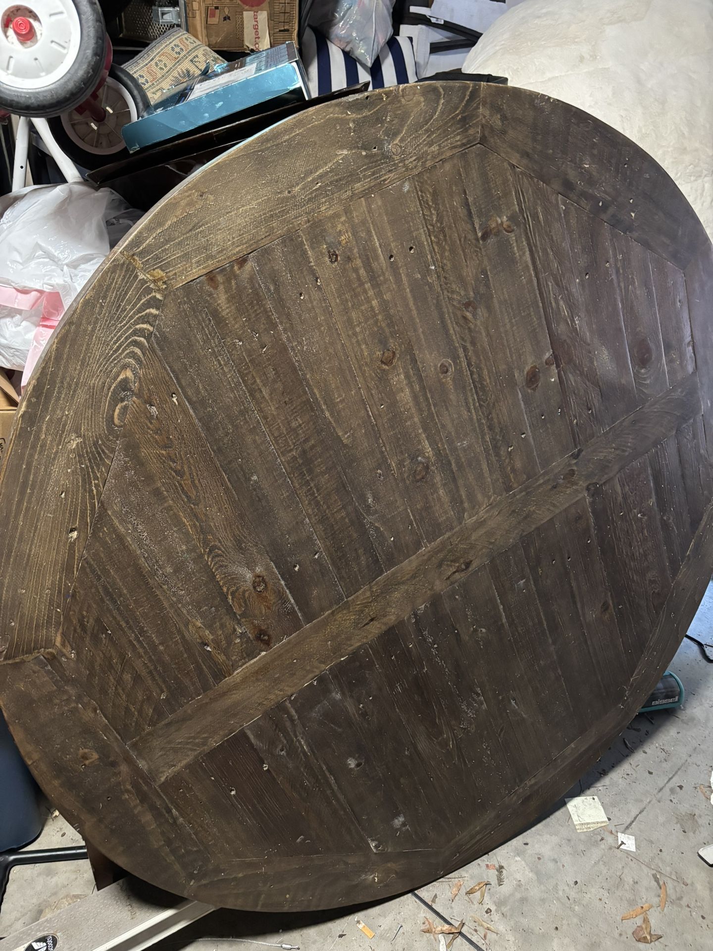 large Wooden Kitchen Table Top With Metal Base
