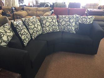 New black and white sectional