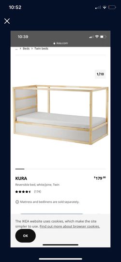 Pine Twin Reversible Bed Frame 