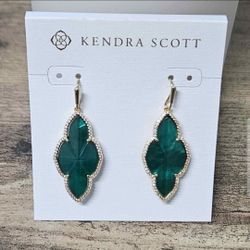 Kendra Scott Abbie Pave Frame Drop Earrings