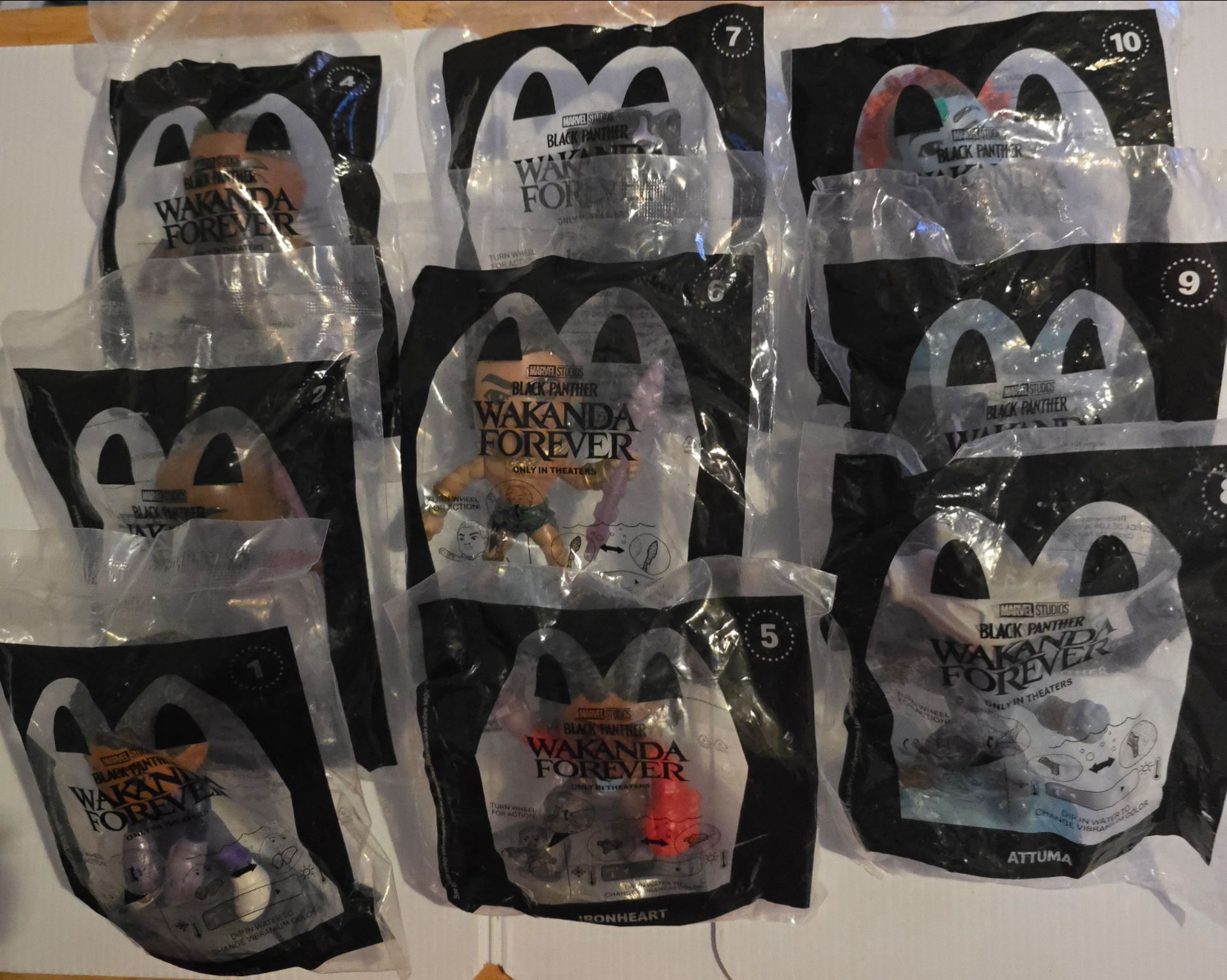 McDonald's Black Panther Wakanda Forever Happy Meal Toys