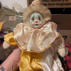 Porcelain Clown Doll 