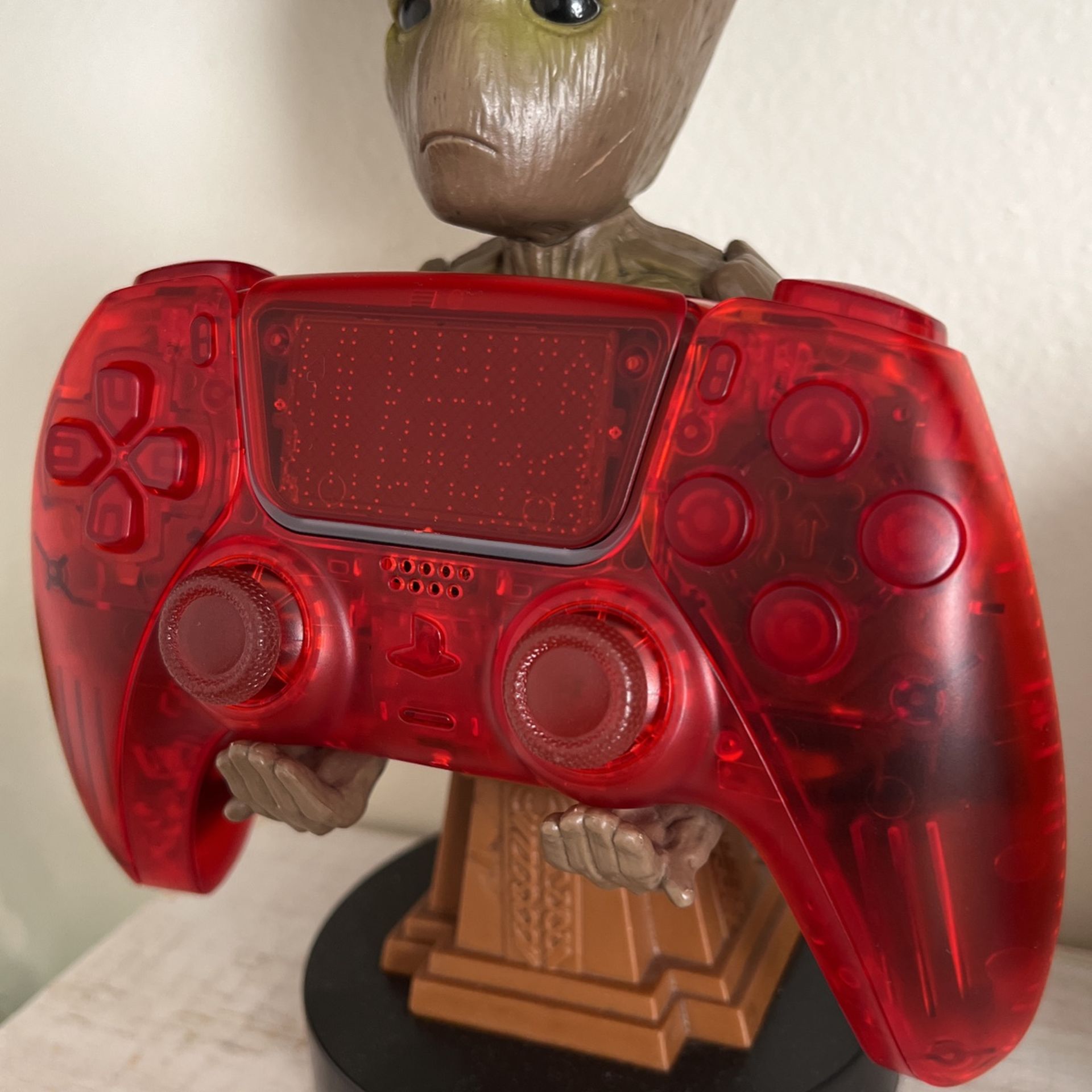 Ps5 Red Transparent Controller