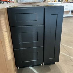 Black Shaker Kitchen Cabinet