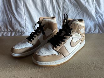 Air Jordan 1 High-Top Sneakers Tan White