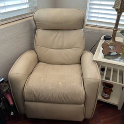 Faux Leather Electric Swivel Recliner