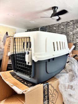 GORGEOUS 22" PET CARRIER NEW IN BOX GREY AND WHITE ❗️😍🐾