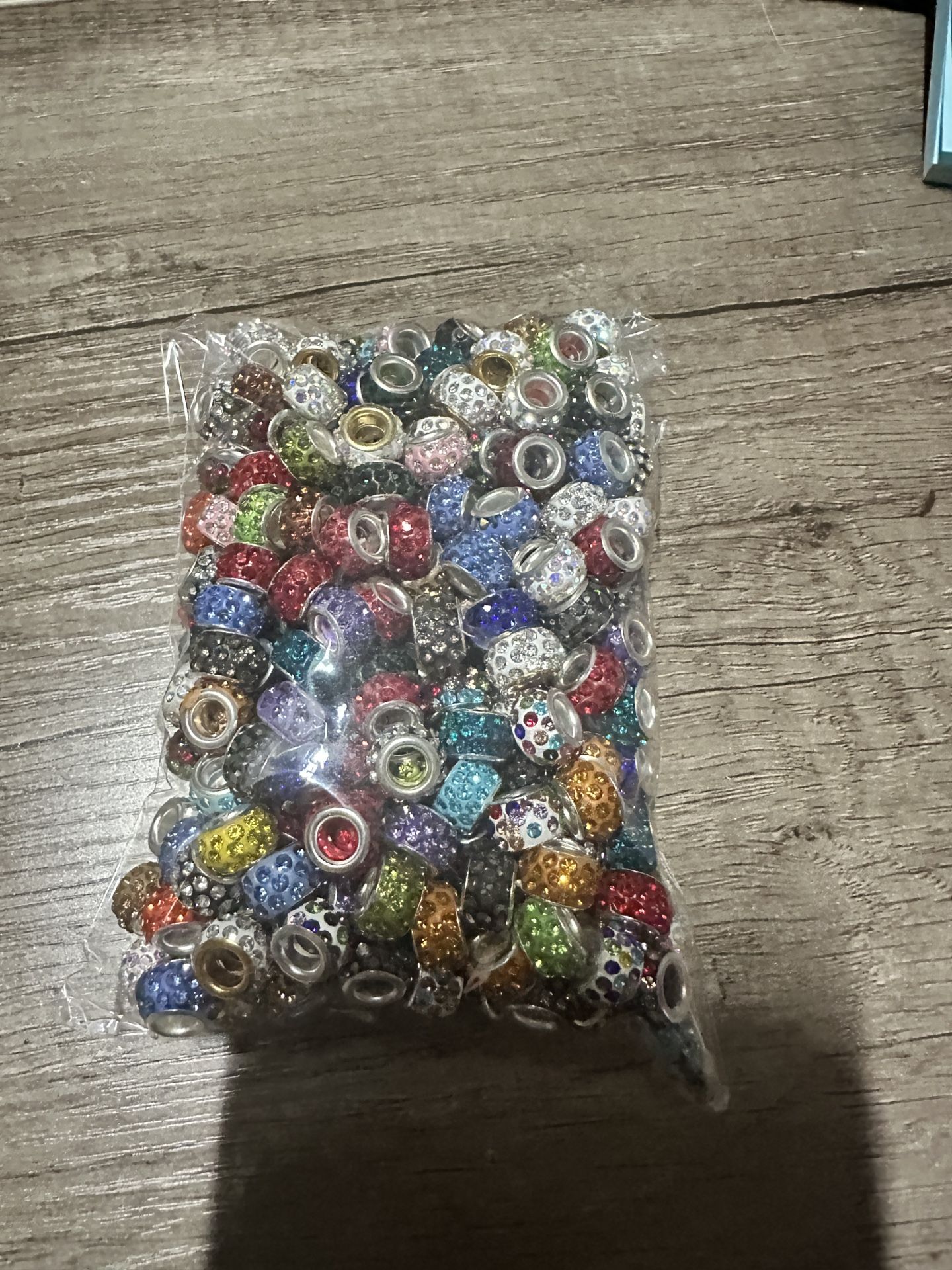 Large Rhinestone Clay Bead