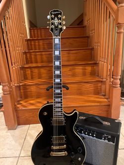 Epiphone Les Paul Custom Pro w/ Fender Amp