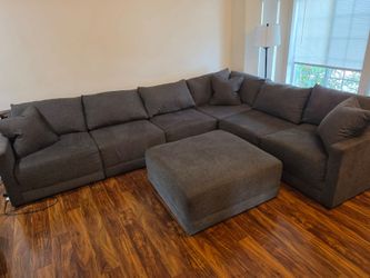 7 piece sectional w/sofa shelf