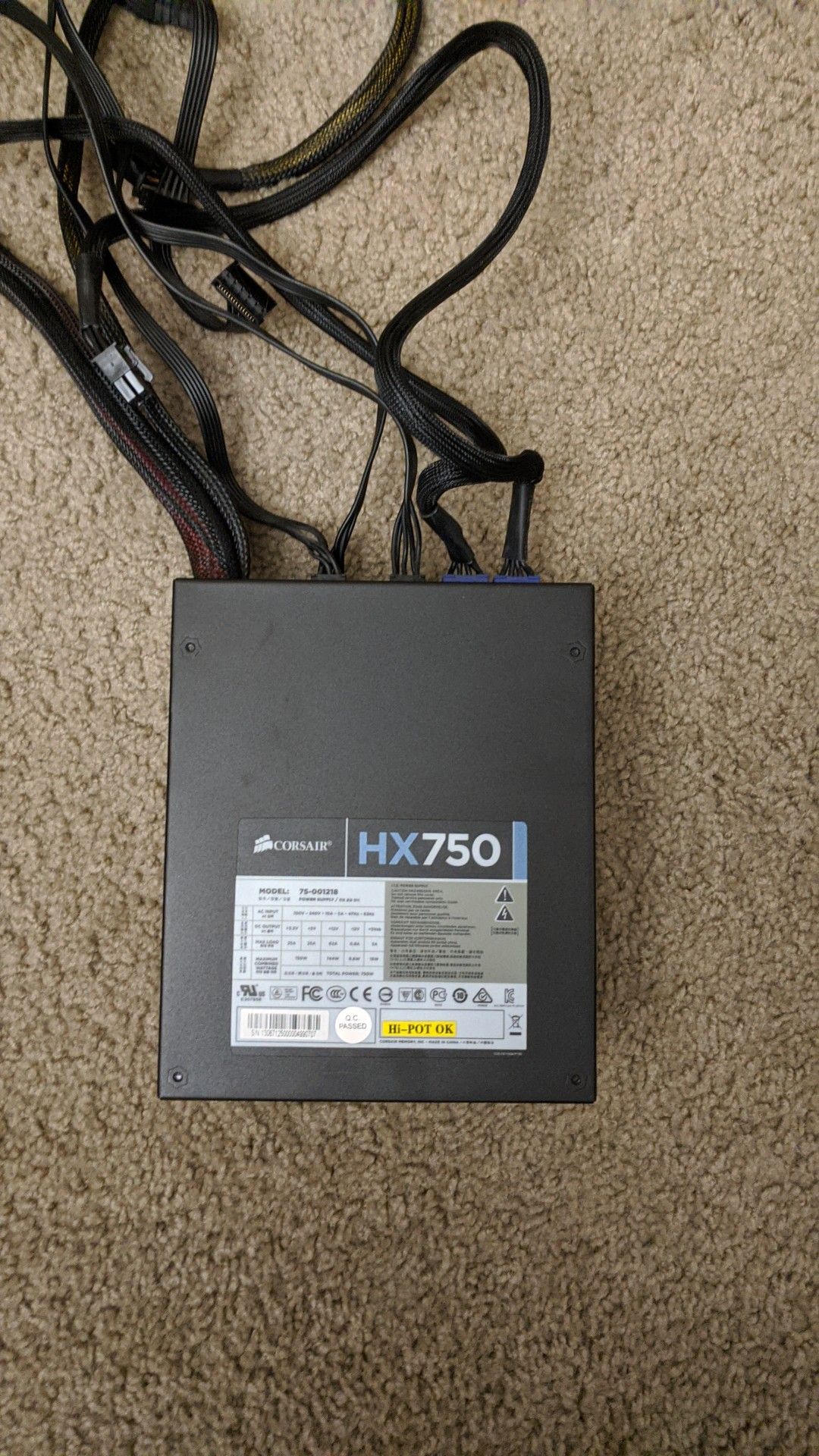 Corsair HX750 750w PSU