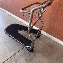Metal Wheeled Nesting Luggage Cart With Rubber platform