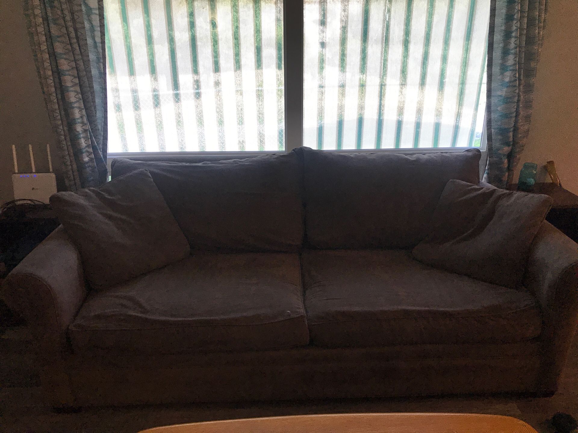 Large couch with pull out queen bed FREE
