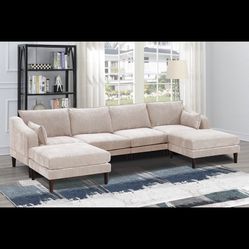 Sectional Sofa Set With Ottoman 