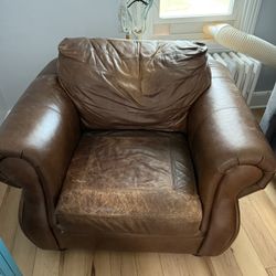 Oversized Leather Chair