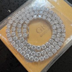 5mm Moisannite Tennis chain 20"