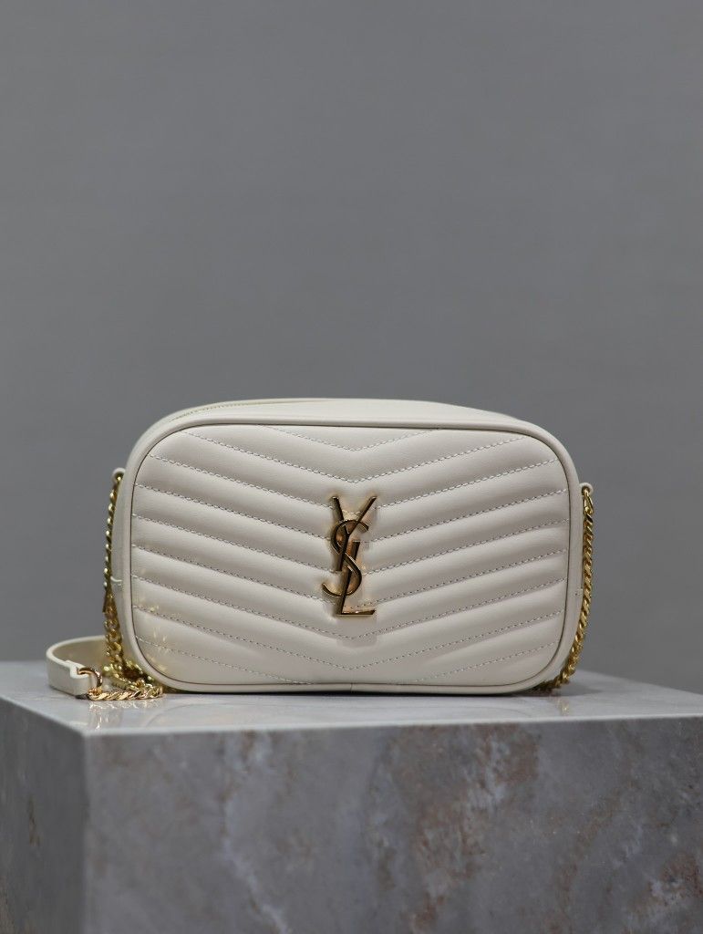 Saint Laurent ysl LOU White Crossbody Bag Camera Bag