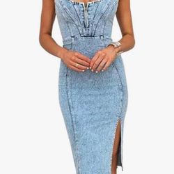 Denim MIDI Dress- New!
