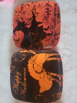 halloween dessert plates