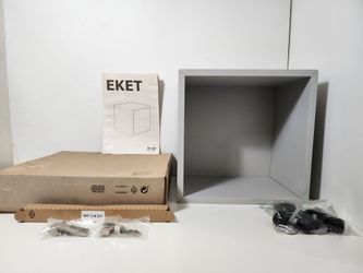2 Eket Cube C.  Sh.  - Dark Gray & Light Gray & Glass Door Sprung Hinges