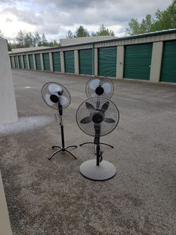 Three Height Adjustable Fans