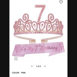 7th Birthday Sash And Crown 