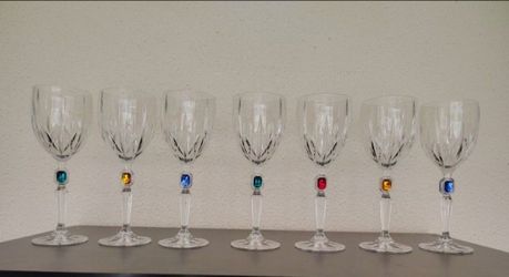 Crystal wine goblets