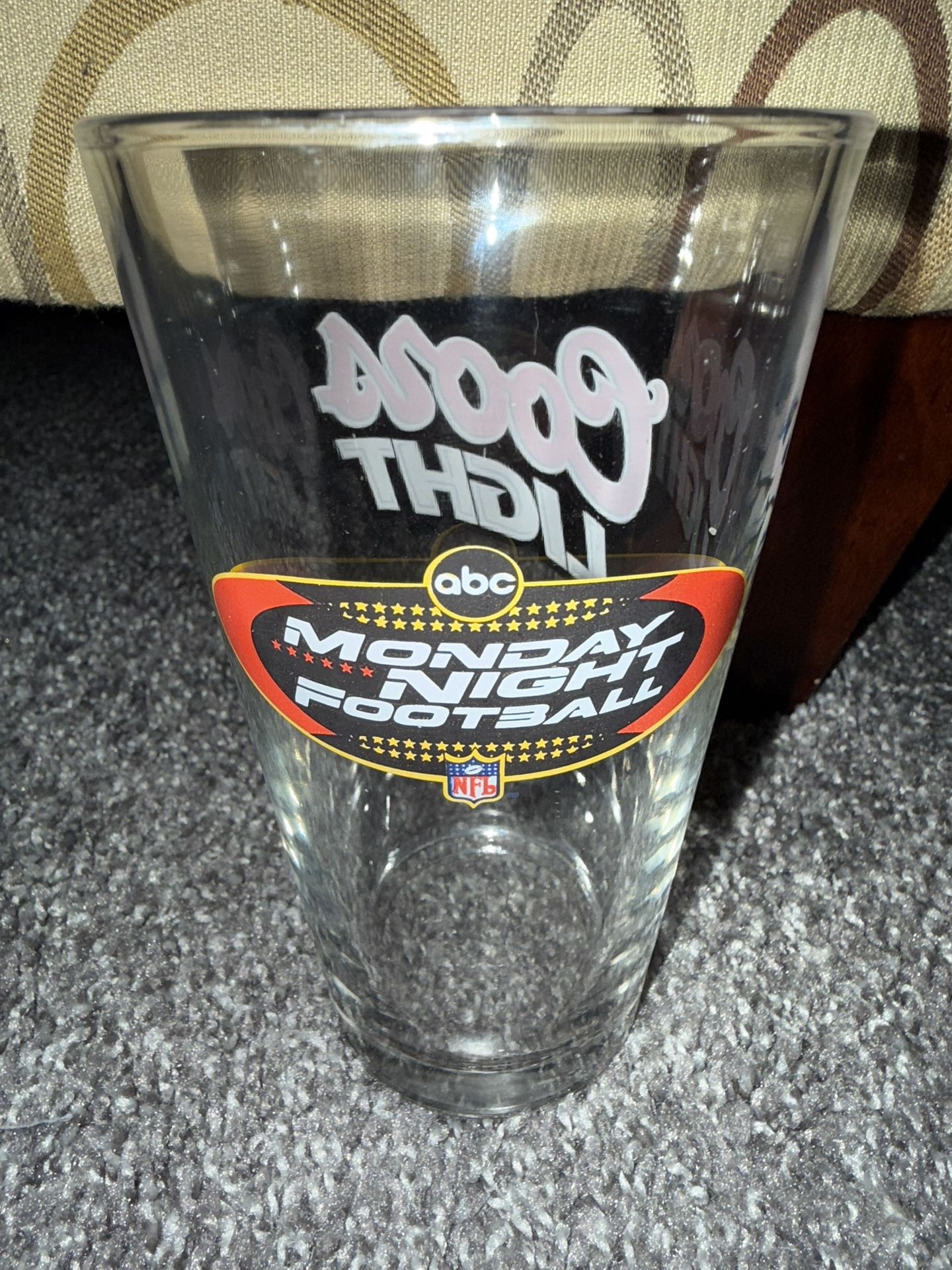 NFL Monday Night Football ABC ESPN Coors Light Beer Collectible Glass Used Pre Owned