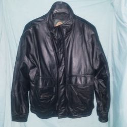 Vintage XL 1990's  Members Only Quality Leather Black Leather Jacket Size