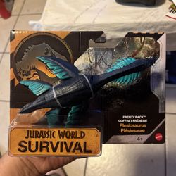 Jurassic World Toys Survival Frenzy Pack ‘Plesiosaurus’ Dinosaur Figure New 2025