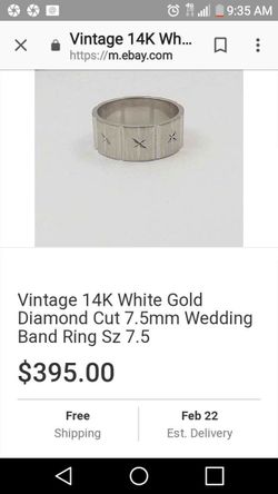 Dason 14K WHITE GOLD BAND for Sale in Peoria AZ OfferUp