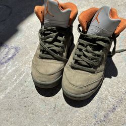 Green Orange Jordans