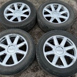 20” OEM GMC Yukon Denali Wheels Rims Tires Factory Cadillac Escalade Chevy Silverado Suburban Chrome