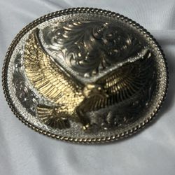 Vintage Montana Silversmiths Belt Buckle Gold And Silver Plated