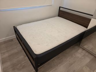 Queen bed frame with nectar memory foam mattress