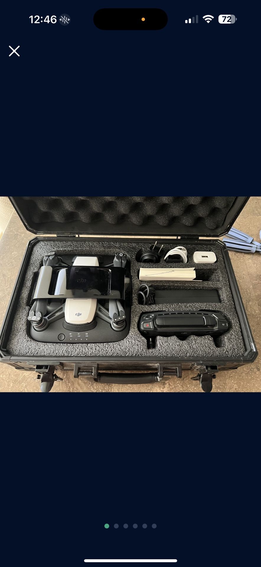 DJI Spark With 3 Batteries, Portable Charger, And Case.