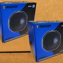 Kicker CompQ Bass Speaker System 2 x 12" Dual Voice Coil Subwoofers 4000 Watts Package CWQ12 🚨 Payment Options Available 🚨 No Credit Needed 🚨 