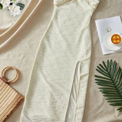 Cream Midi Dress