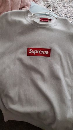 Fw15 heather grey box logo supreme lrg