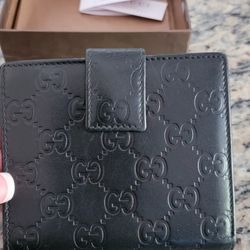 Gucci Wallet 300- Bk Leather