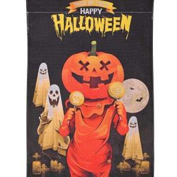 Halloween Flag Garden Outdoor Flag 12x18" – (Design: Pumpkin) - Halloween Decoration and Props