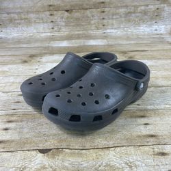 Crocs Classic Clogs Mens 7 Womens 9 Brown Slip On Shoes